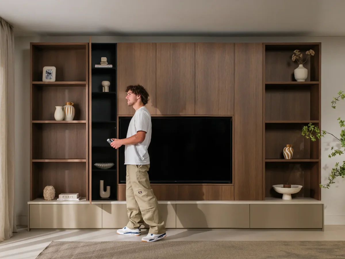 Brede foto van de showroom
